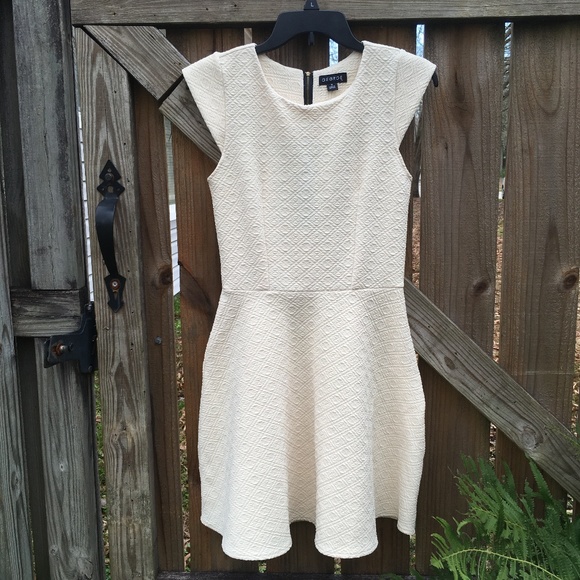 George Dresses & Skirts - Quilted Cream Dress